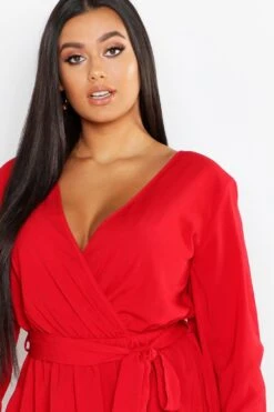 Vestito Skater Plus Size A Incrocio Con Laccetti In Vita -Negozio al dettaglio Vestiti pzz75836 black xl 3