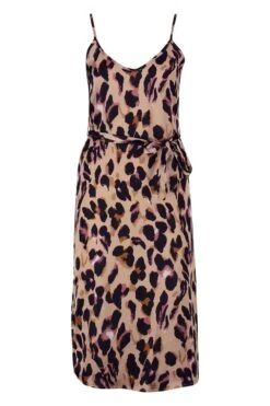 Vestito Midi Petite Con Stampa Leopardata E Spalline -Negozio al dettaglio Vestiti pzz78501 brown xl 2