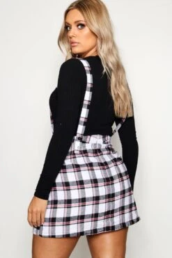 Vestito Scamiciato Plus Size A Quadri -Negozio al dettaglio Vestiti pzz79351 ivory xl 1