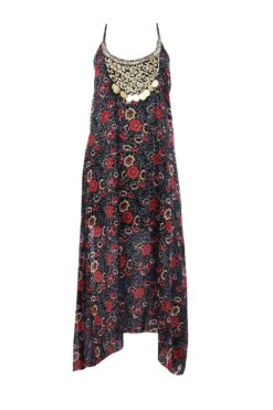 Vestito Petite Con Stampa A Fiori E Fondo A Fazzoletto 6 Vestito Petite Con Stampa A Fiori E Fondo A Fazzoletto -Negozio al dettaglio Vestiti pzz91532 black xl 2