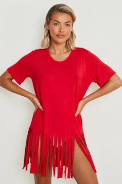 Vestito Da Mare Con Nappe -Negozio al dettaglio Vestiti szz86322 red xl 3